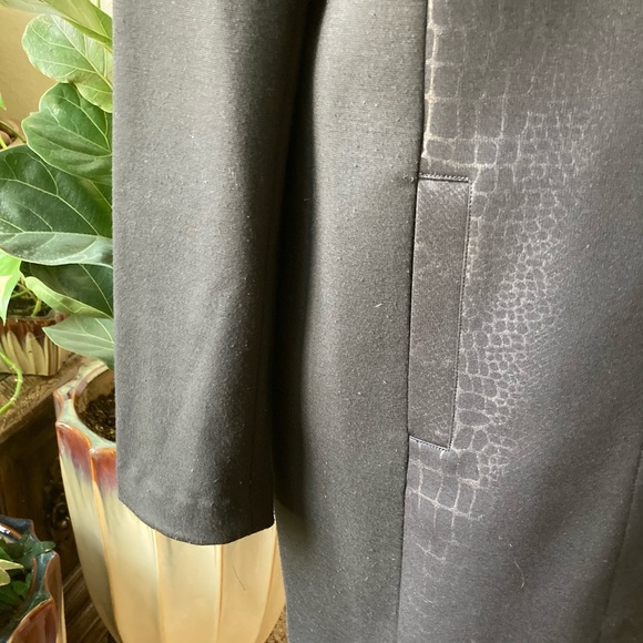 Laundry By Shelli Segal Black Polyester Rayon Long Blazer size 8 - Picture 16 of 16